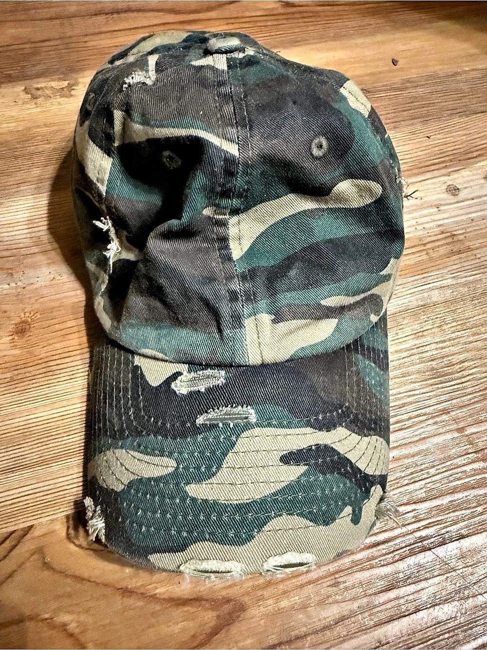 KBETHOS Vintage Distressed Camouflage Dad Hat